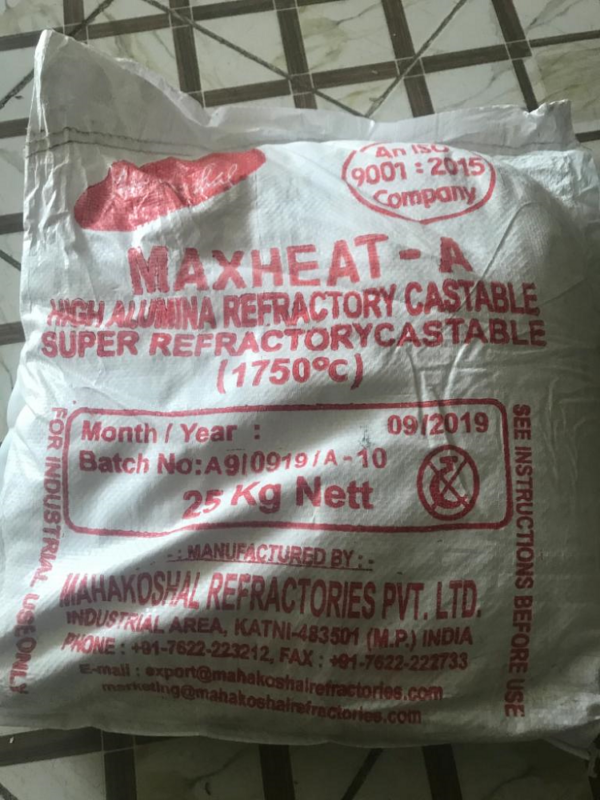 High Alumina Refractory Castable Cement Maxheat A (1750 degrees) in Nairobi Kenya